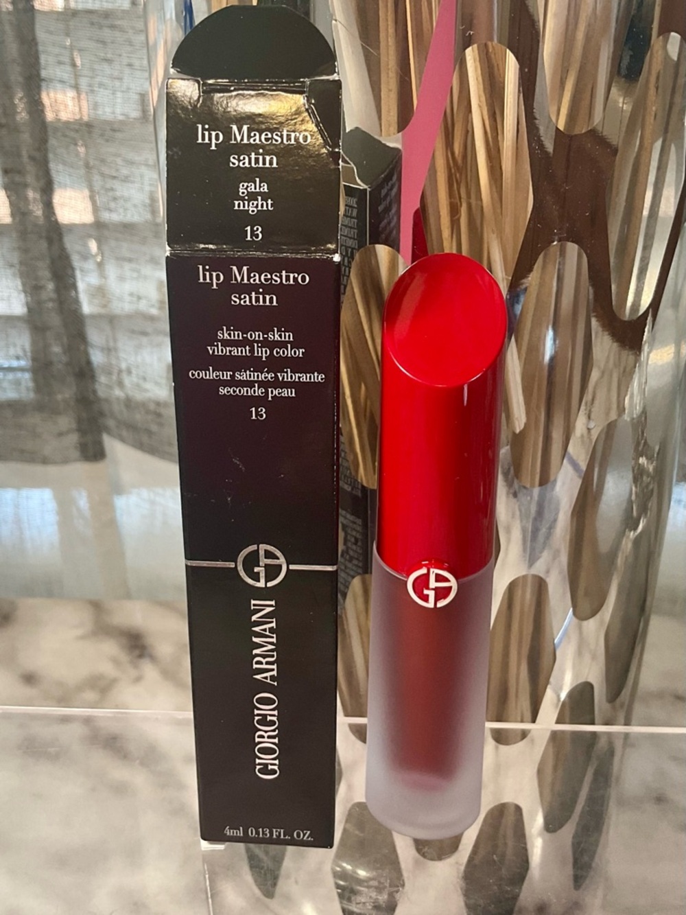 GIORGIO ARMANI Lip Maestro Satin Lipstick 0.13 oz 13 Gala Night Makeup